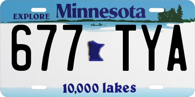 MN license plate 677TYA