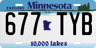 MN license plate 677TYB