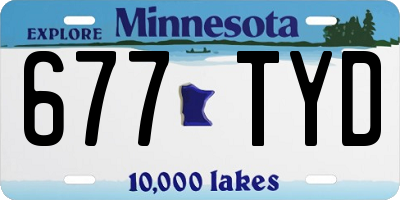 MN license plate 677TYD