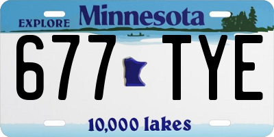 MN license plate 677TYE
