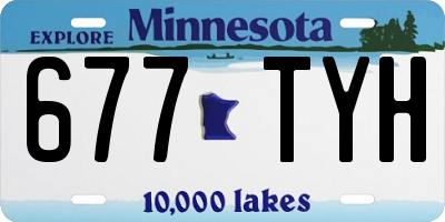 MN license plate 677TYH