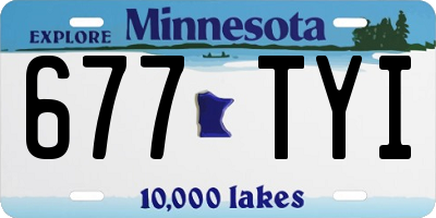MN license plate 677TYI