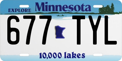 MN license plate 677TYL