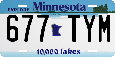 MN license plate 677TYM