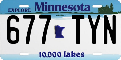MN license plate 677TYN