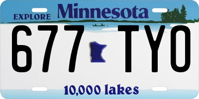 MN license plate 677TYO