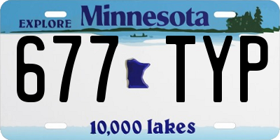 MN license plate 677TYP