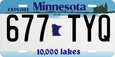 MN license plate 677TYQ