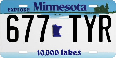 MN license plate 677TYR