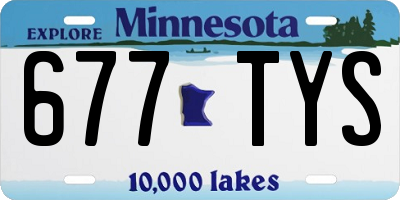 MN license plate 677TYS