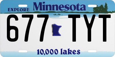 MN license plate 677TYT