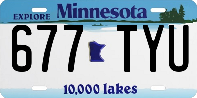 MN license plate 677TYU