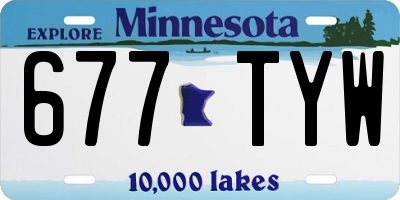 MN license plate 677TYW