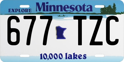 MN license plate 677TZC