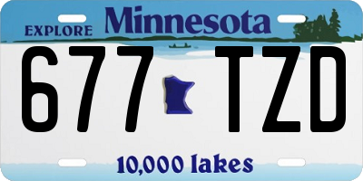 MN license plate 677TZD