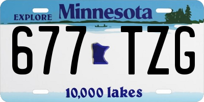 MN license plate 677TZG