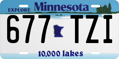 MN license plate 677TZI