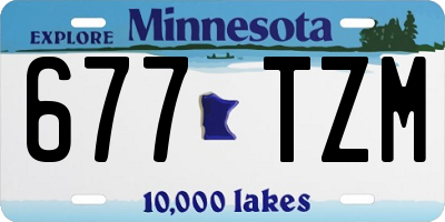 MN license plate 677TZM