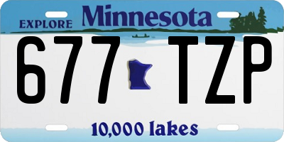 MN license plate 677TZP