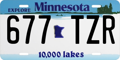MN license plate 677TZR