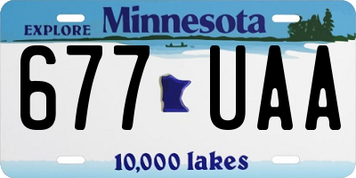 MN license plate 677UAA