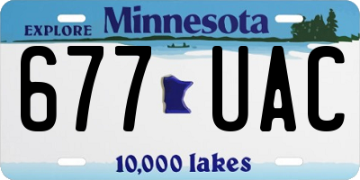 MN license plate 677UAC