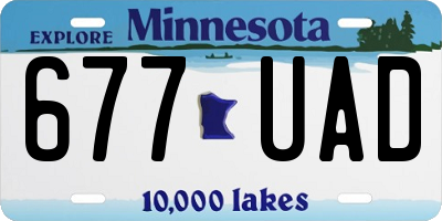 MN license plate 677UAD