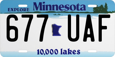 MN license plate 677UAF