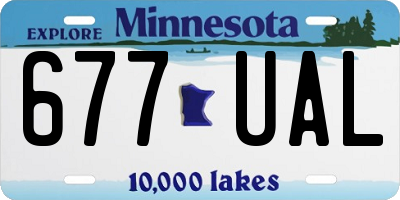 MN license plate 677UAL