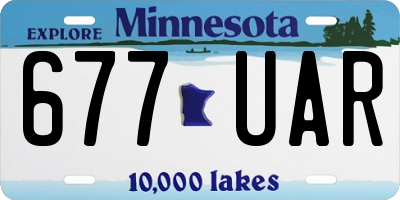 MN license plate 677UAR