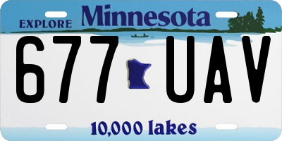 MN license plate 677UAV