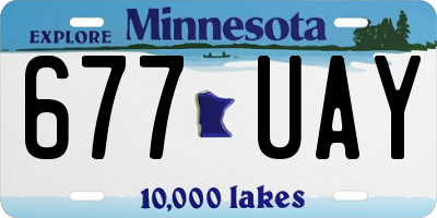 MN license plate 677UAY