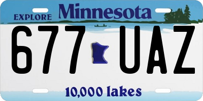 MN license plate 677UAZ