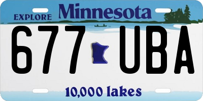 MN license plate 677UBA