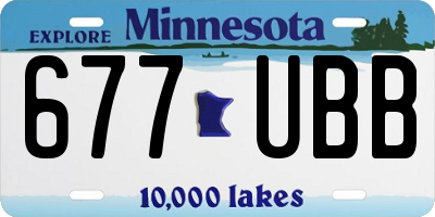 MN license plate 677UBB