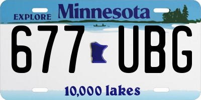 MN license plate 677UBG
