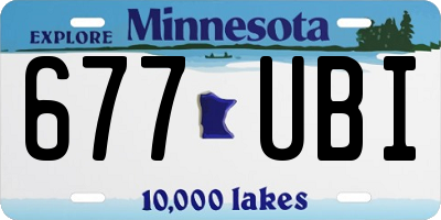 MN license plate 677UBI