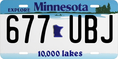 MN license plate 677UBJ