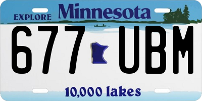 MN license plate 677UBM