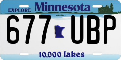 MN license plate 677UBP