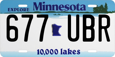MN license plate 677UBR