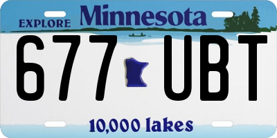 MN license plate 677UBT