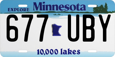 MN license plate 677UBY