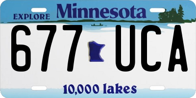 MN license plate 677UCA