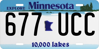 MN license plate 677UCC