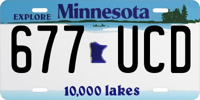 MN license plate 677UCD