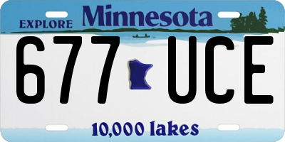 MN license plate 677UCE