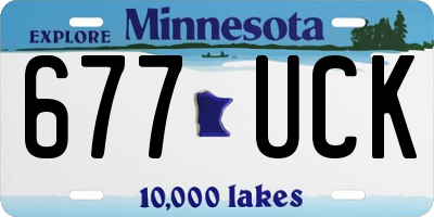 MN license plate 677UCK