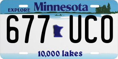 MN license plate 677UCO