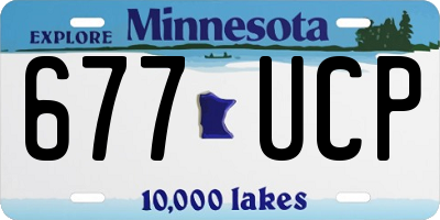MN license plate 677UCP